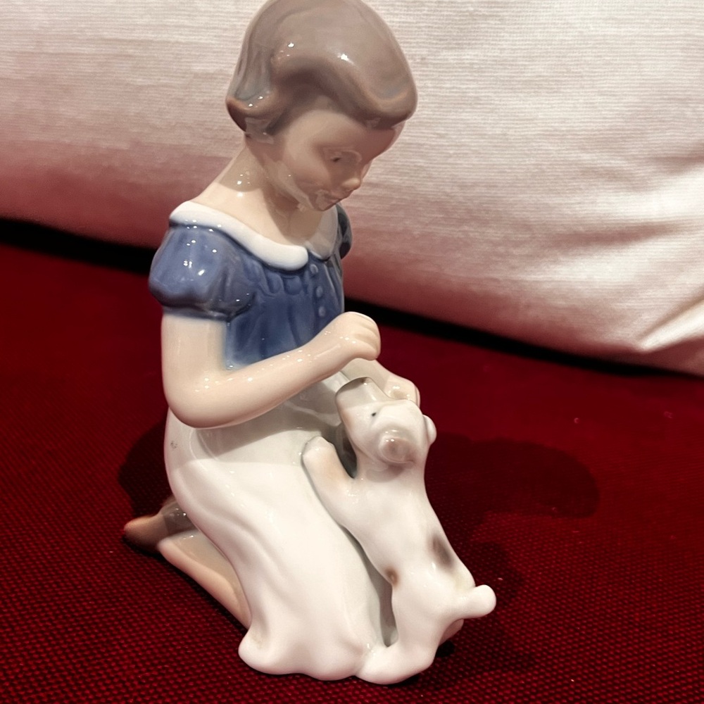 Royal Copenhagen Girl and Puppy Figurine